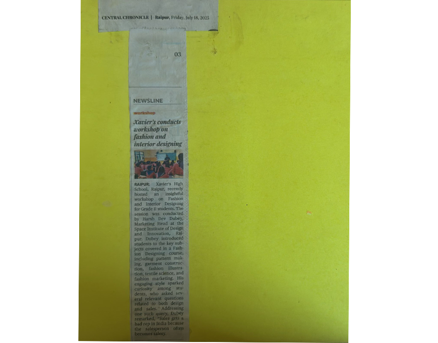 St. Xavier’s conducts workshop on fashion and interior designing